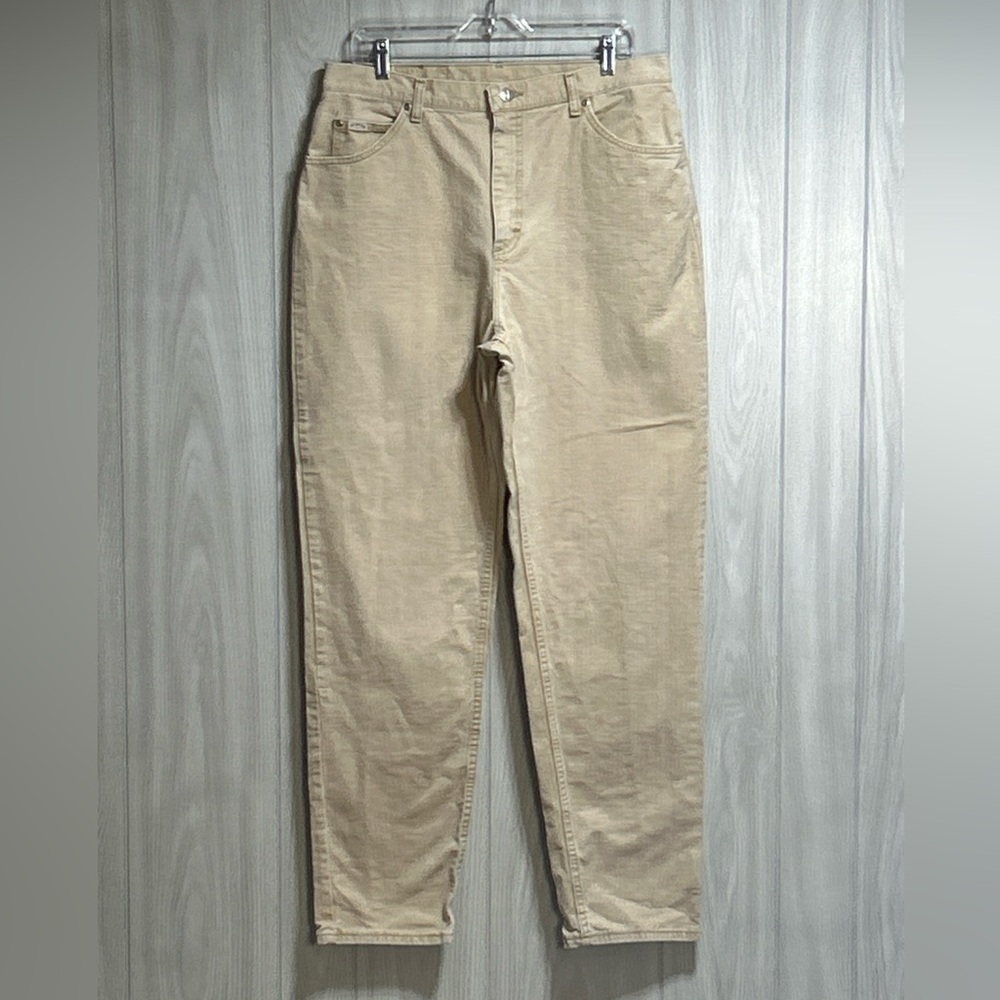 Riders Denim Straight Leg Jeans Women's 16L Tan High Rise 100% Cotton